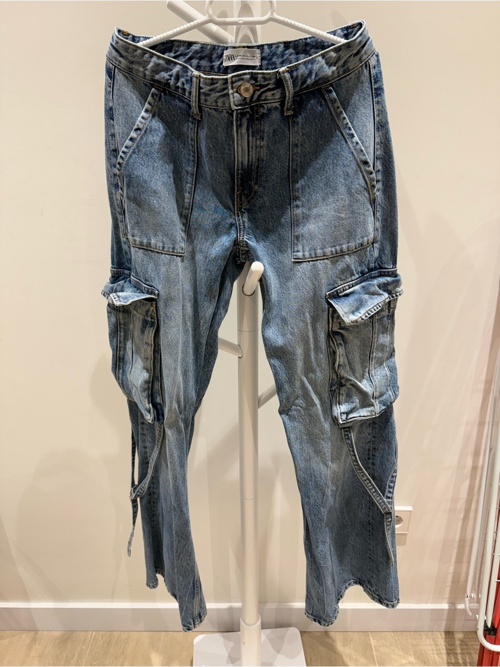 Denim Cargo Jeans